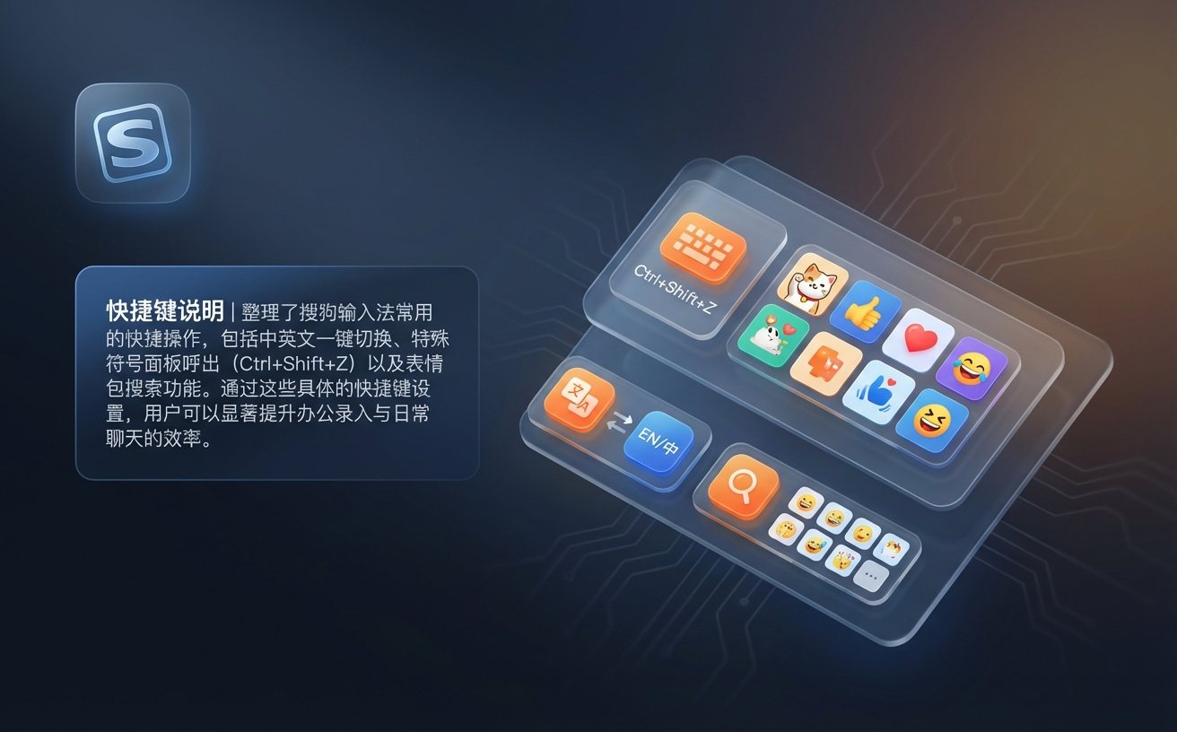 搜狗输入法表情包搜索与符号面板功能展示