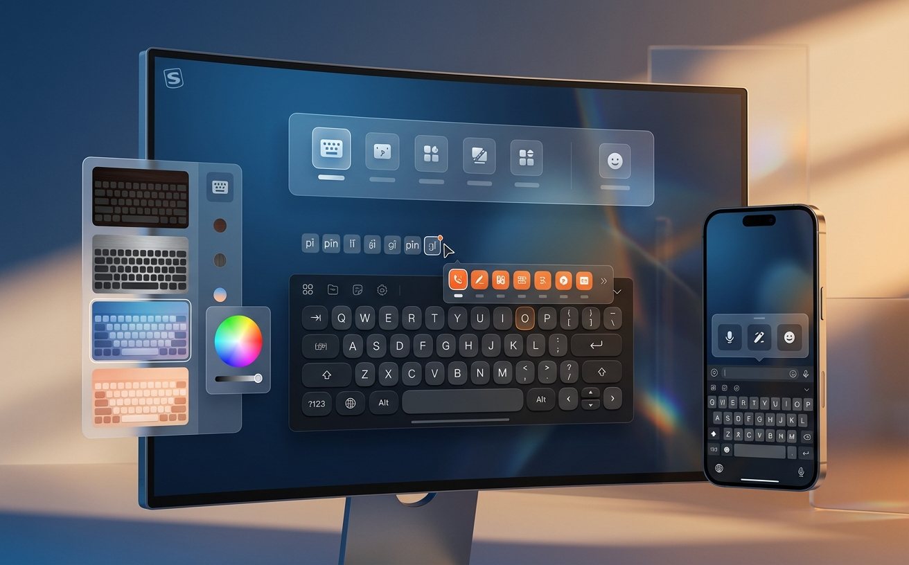 搜狗输入法个性化皮肤与界面设置展示